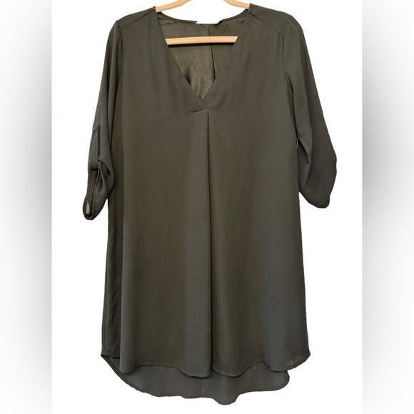 Lush Split Neck 3/4 Sleeve Dress Size XS - Picture 3 of 8
